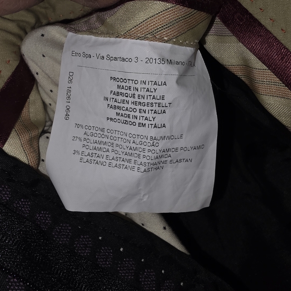 Etro Made in Italy Geometric Jacquard Pants – IT 42 (US ~6) - Picture 7 of 8